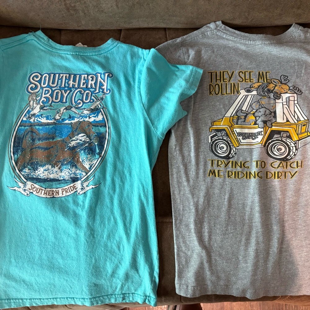 Blue and Gray Short Sleeve Tees Casual Comfort